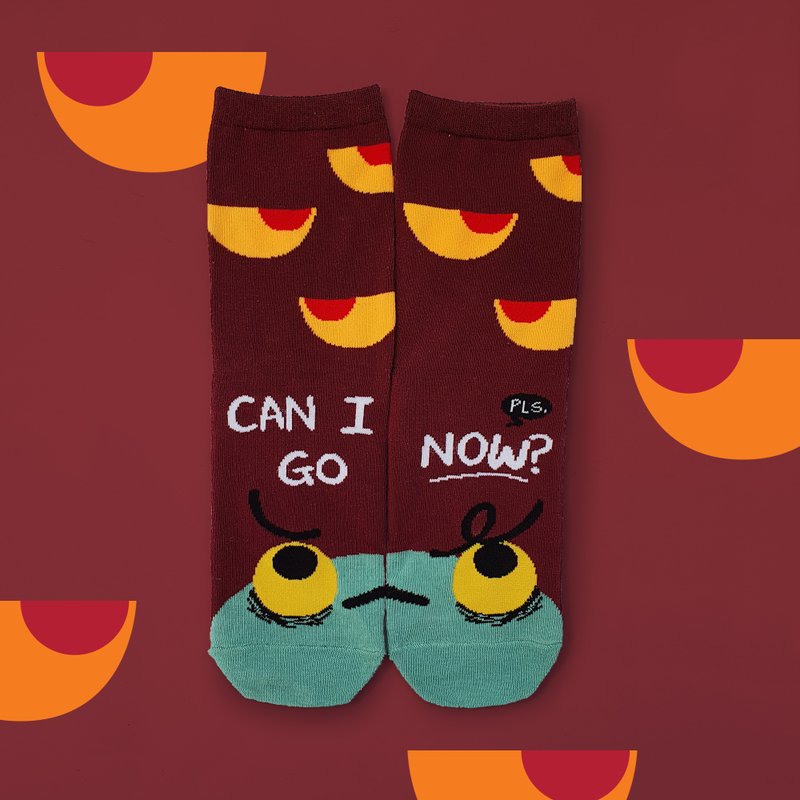 Can I go now? socks - 其他 - 棉．麻 黃色