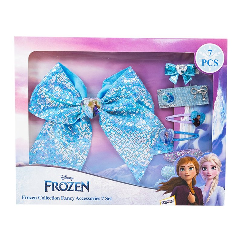 迪士尼冰雪奇緣髮飾7件套禮盒 生日 聖誕禮物 女孩禮物 - 髮夾/髮圈 - 其他材質 多色