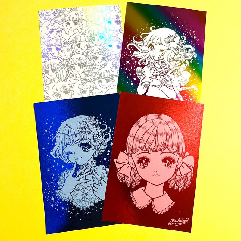 OMAKEBOSHI Kira Card Set of 4 - การ์ด/โปสการ์ด - กระดาษ หลากหลายสี