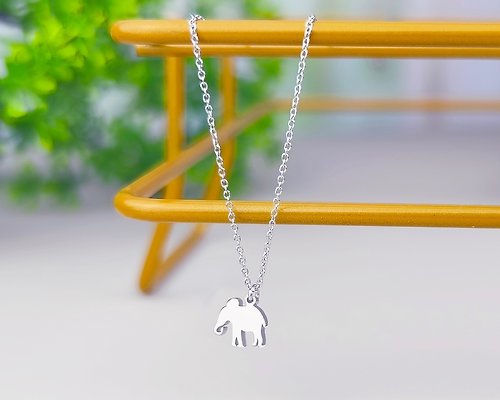 吳小姐3d訂製珠寶 迷你大象項鍊(小朋友可戴) -迷你動物剪影系列-抗敏醫療鋼