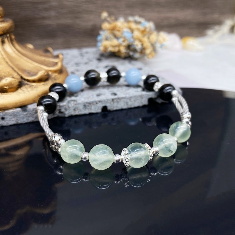 Crystal Bracelet - Poly - Series 3 - Stone, Grape Stone, Angel Stone, 925 Sterling Silver - Bracelets - Crystal Multicolor