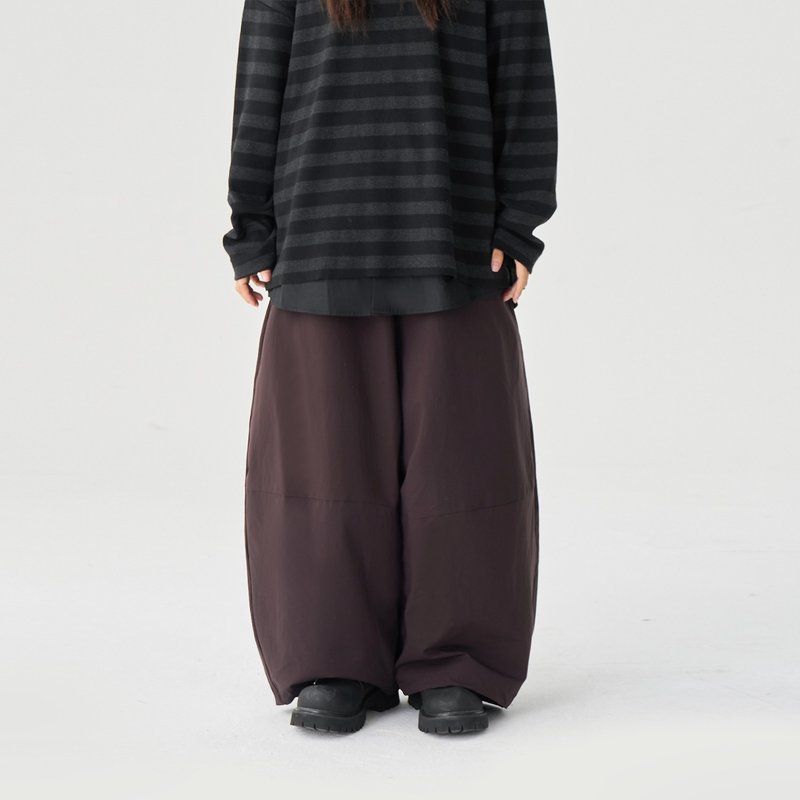 TopBasics 闊腿燈籠褲 - 男長褲/休閒褲 - 聚酯纖維 紫色