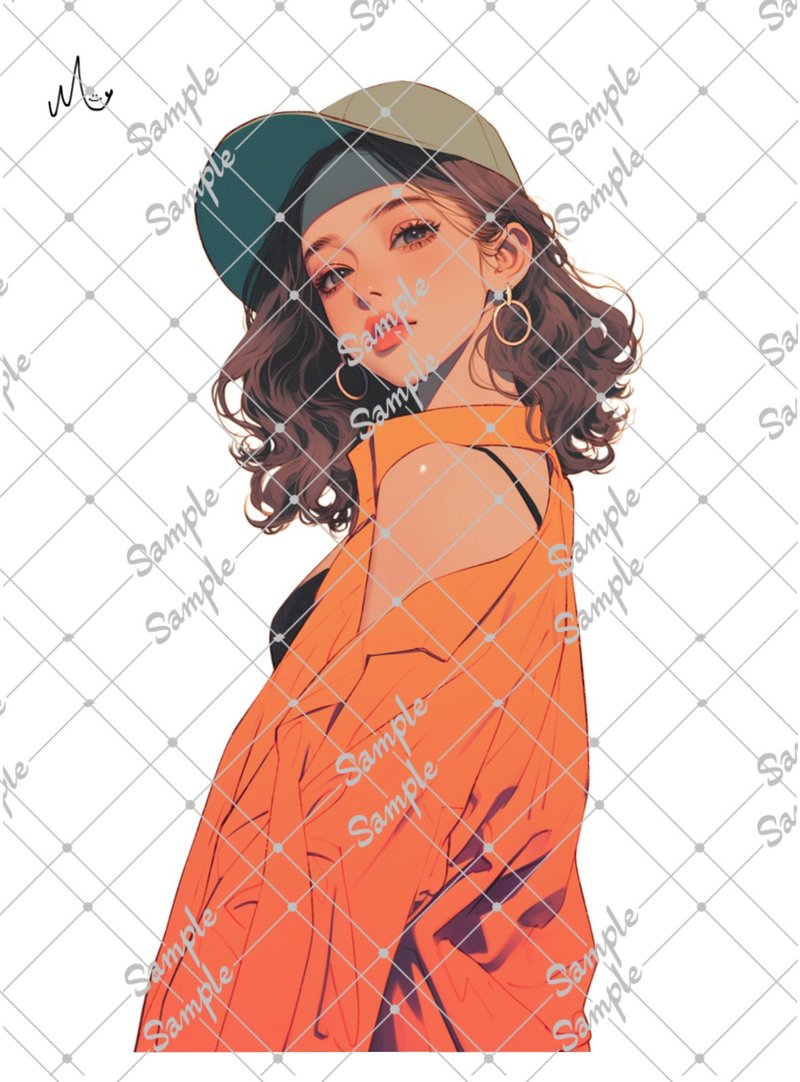 オリジナル人物ステッカー - 貼紙 - 紙 
