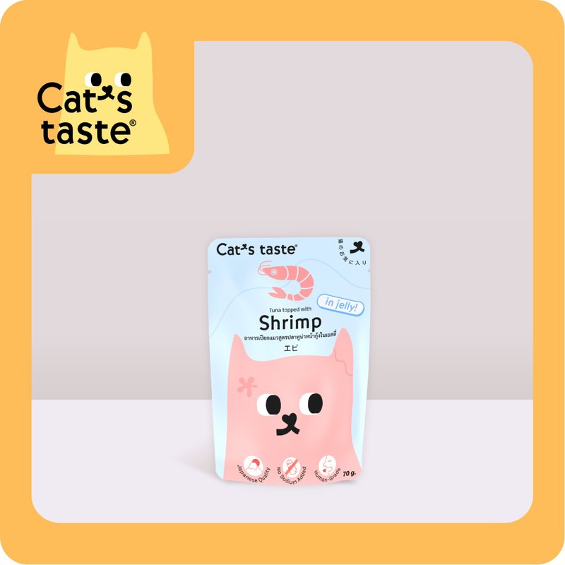 Cat's Taste吞拿魚蝦啫喱濕貓糧 - 貓/狗罐頭/鮮食 - 新鮮食材 