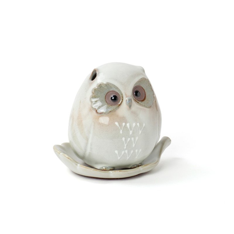 日本松【松榮堂】香爐 【小貓頭鷹】 - 擺飾/家飾品 - 瓷 