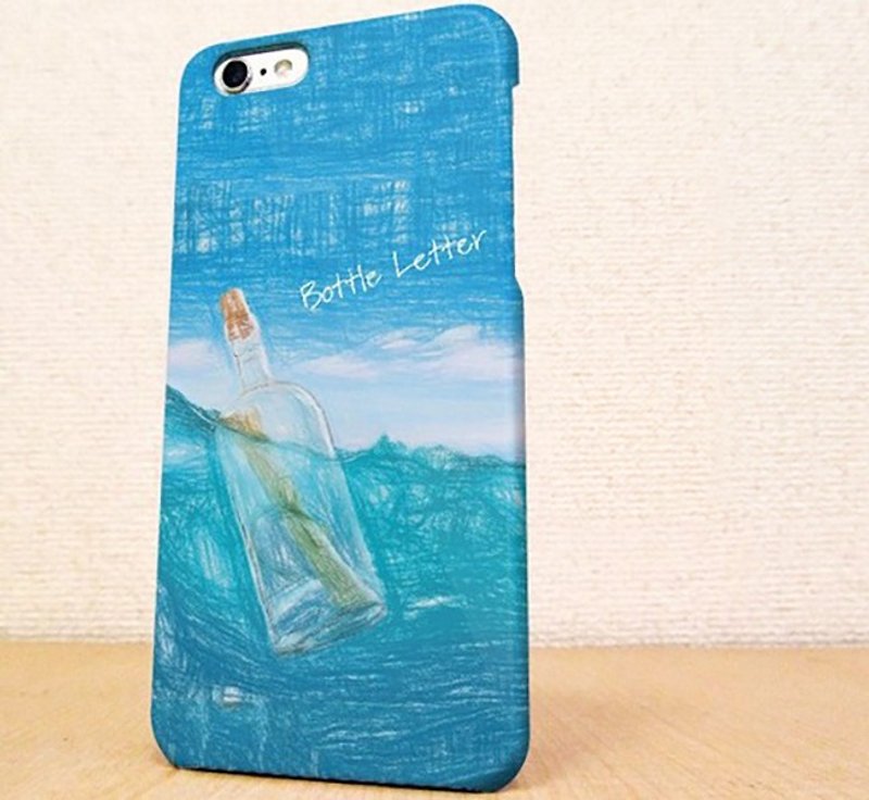 Free shipping ☆ Bottle letter smartphone case - Phone Cases - Paper Blue