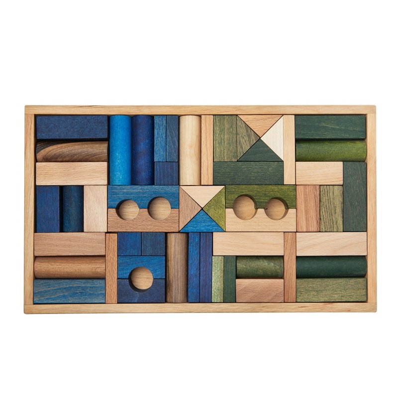 Wooden Story - Cool Color Block Set - 54pcs - ของเล่นเด็ก - ไม้ 