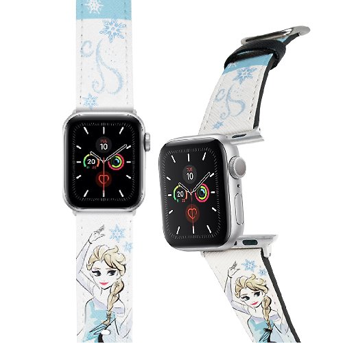 i-Smart 迪士尼 Disney-Apple Watch錶帶-皮革系列-藝術風冰雪奇緣 Elsa