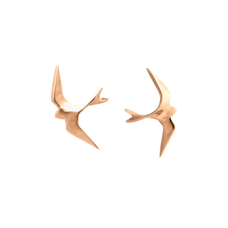 Freedom stud earrings - ต่างหู - เงิน สีทอง