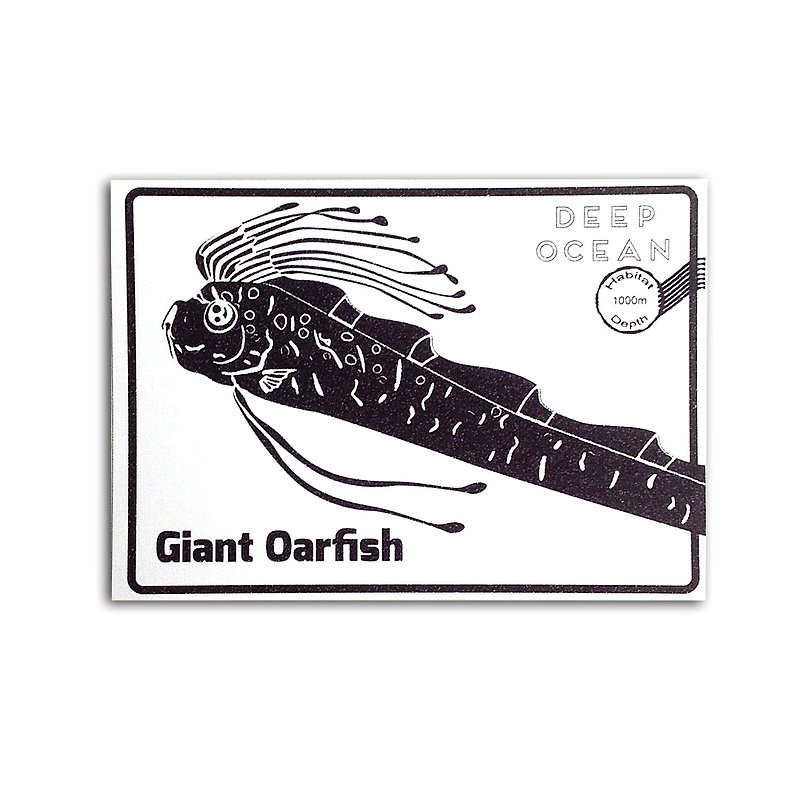 【Additional Purchase Only】Giant Oarfish Postcards - Cards & Postcards - Paper White