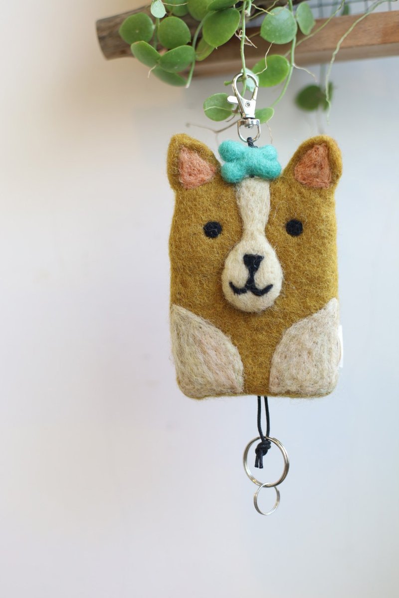 Wool Out of the Sheep Mountain Wool Felt Key Bag - Corky - อื่นๆ - ขนแกะ สีส้ม