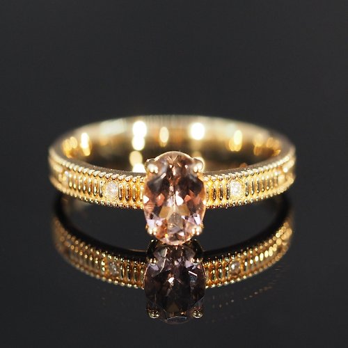 IRIZA Jewellery 18K金電氣石橢圓形鑽石戒指 18K Gold The Tourmaline Oval Diamo