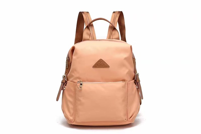Classic Waterproof Backpack Apricot / Black / Gray / Army Green / Pink / Blue # 1013 - Backpacks - Waterproof Material Pink