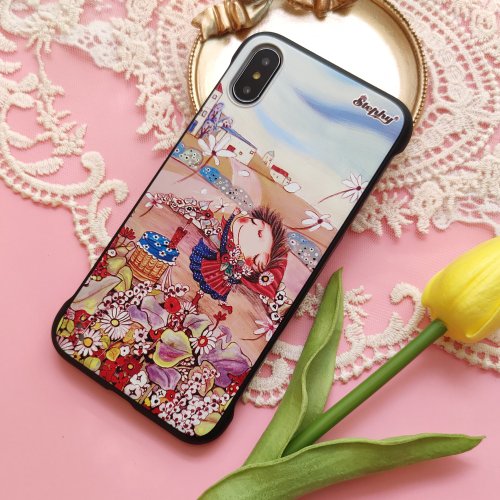 StephyDesignHK 超薄超輕四角全保護手機殼 iPhoneX 系列浮雕保護殼 附贈手機桌布