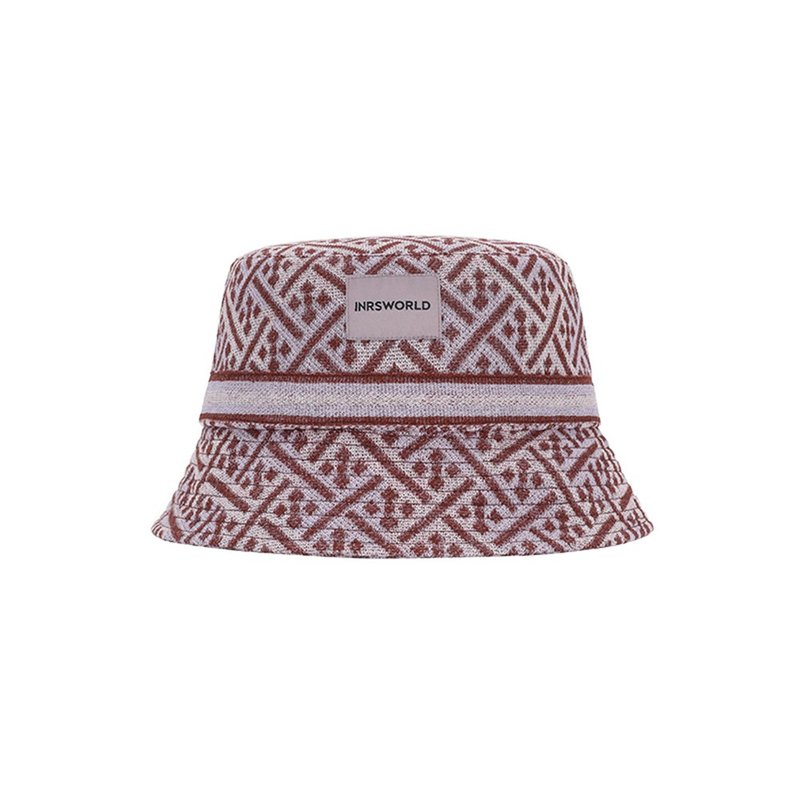 [ISW] Knitted fisherman hat - rouge purple designer brand suitable for both men and women - หมวก - ผ้าฝ้าย/ผ้าลินิน สีม่วง