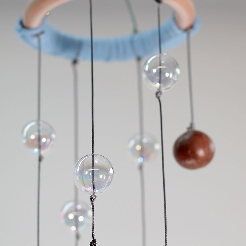 手工空間裝飾 空氣感 種子 玻璃球 風鈴 清新 森林系 吊飾 新居 - 裝飾/擺設  - 植物．花 卡其色