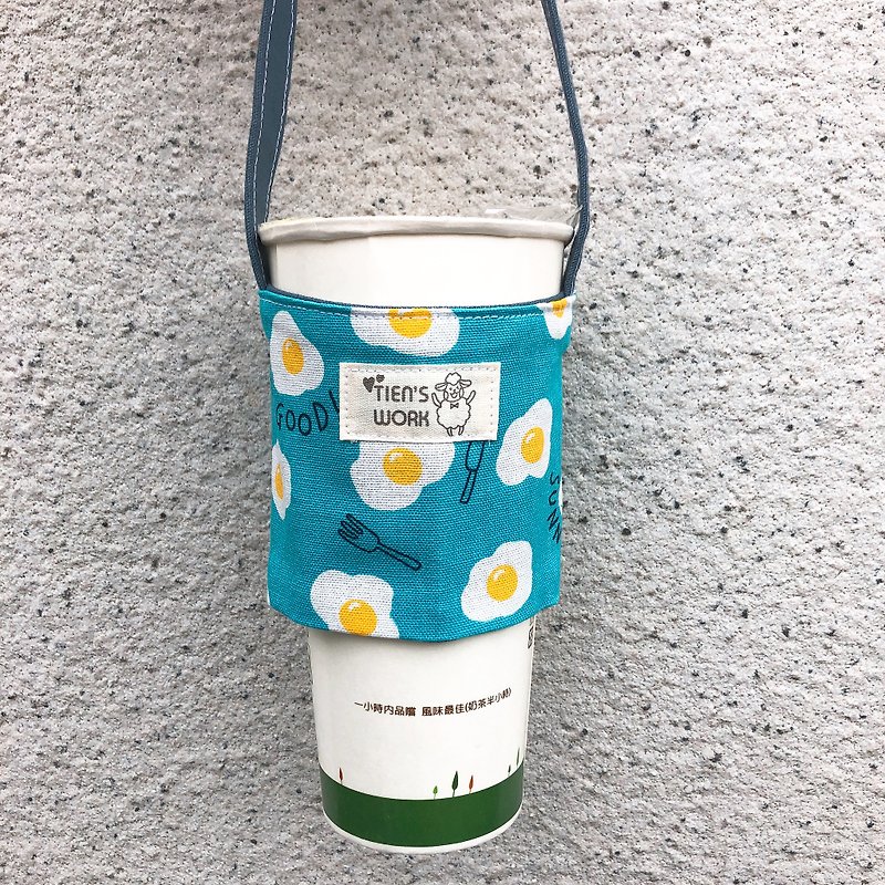 Drink Cup Set - Poached Egg (with gift box) - ถุงใส่กระติกนำ้ - ผ้าฝ้าย/ผ้าลินิน 