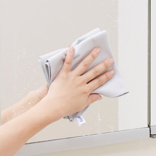 日本神樣 日本神樣 日製水過無痕洗手台/浴鏡專用除垢極細纖維清潔布-4條入