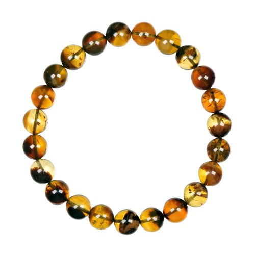 正佳珠寶 Gemsrich Jewelry 【正佳珠寶】蜜蠟琥珀 高品溶洞植物藍珀 7.8-8.3mm 溶洞植物藍珀