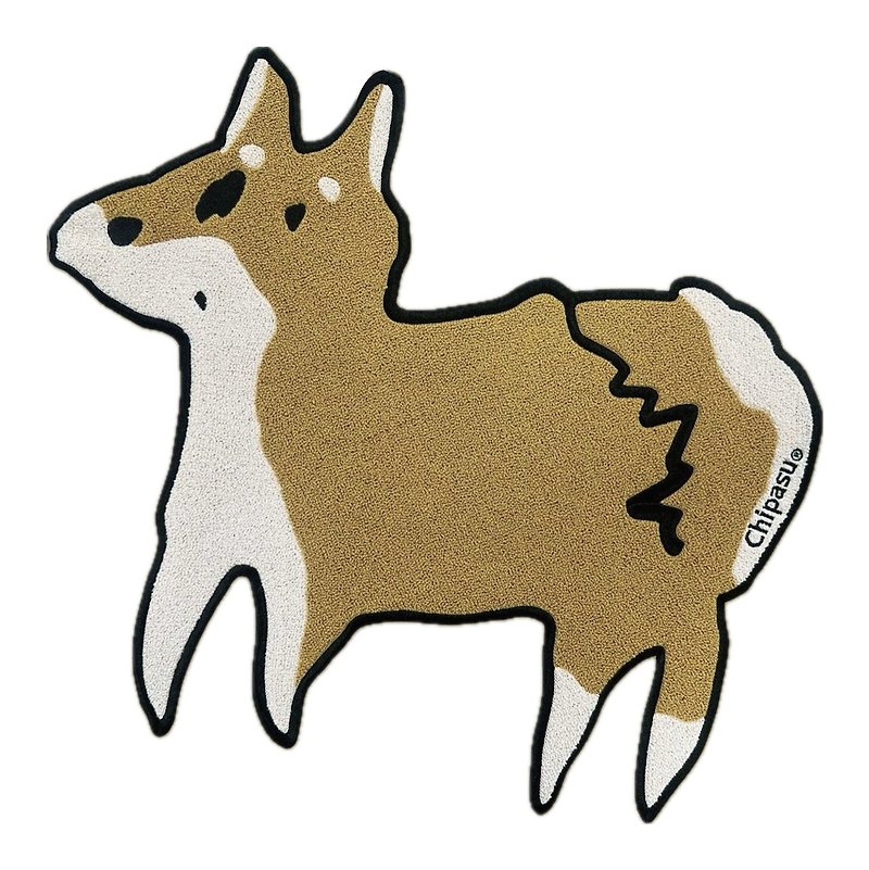 DOG RUG Vol.1 #5 Shiba Inu Red Pet Shape Carpet Aka Shiba Inu - พรมปูพื้น - ผ้าฝ้าย/ผ้าลินิน 