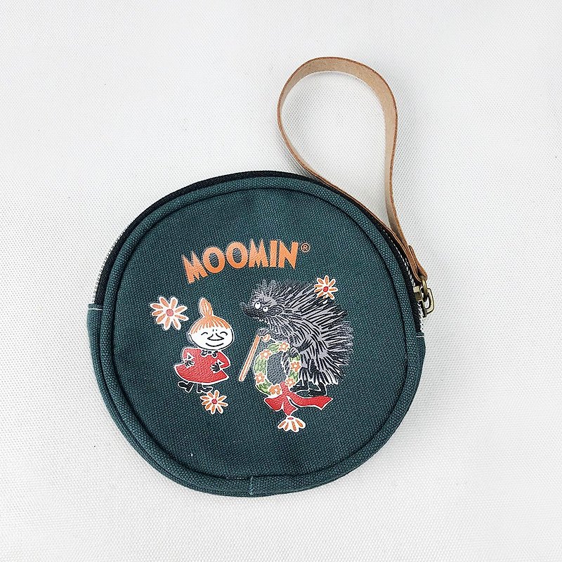 Moomin 噜噜 Mi Authorization-Large Coin Purse (Dark Green) - Coin Purses - Polyester Green