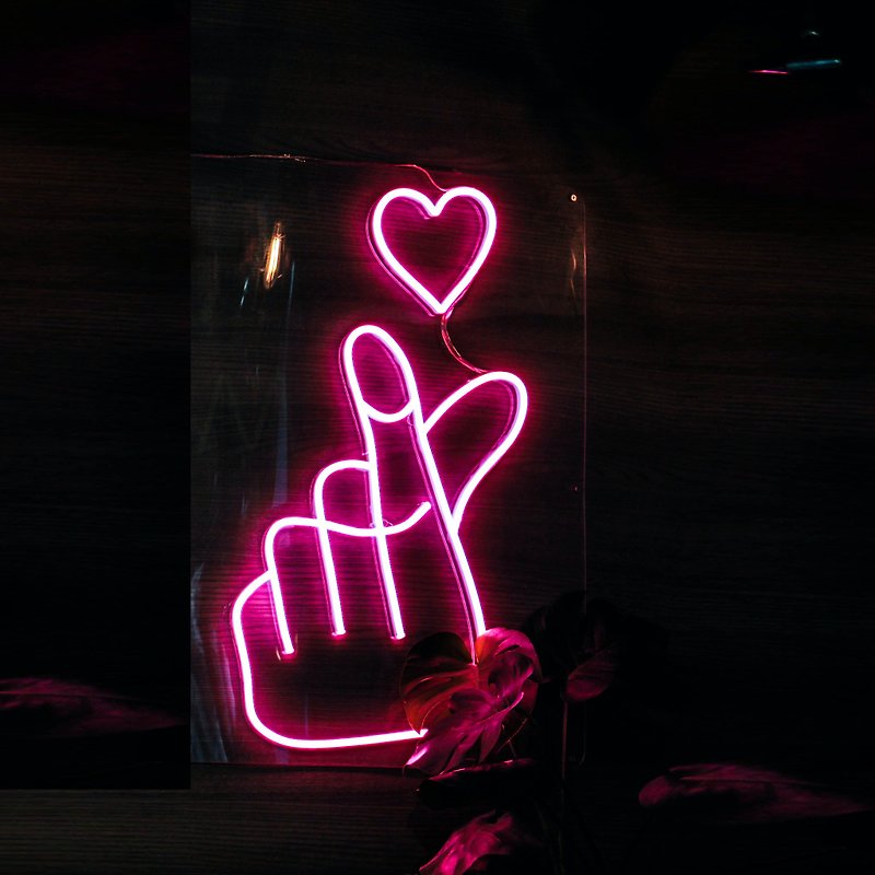 Loving Heart LED Neon Sign for Home Party Wall Bar Wedding Birthday Holiday - โคมไฟ - อะคริลิค สีใส