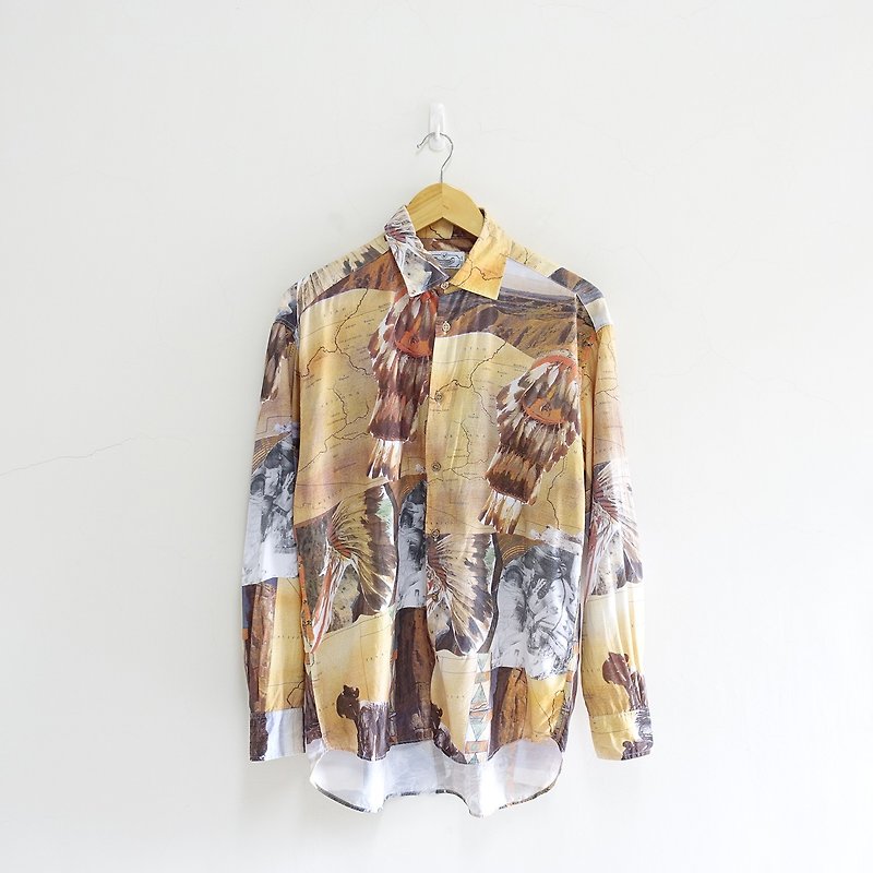 │Slowly│Land-old shirt │vintage.Retro.Literature - Men's Shirts - Other Materials Multicolor
