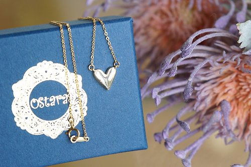 Ostara 【14KGF】Glossy Lovely Heart Necklace