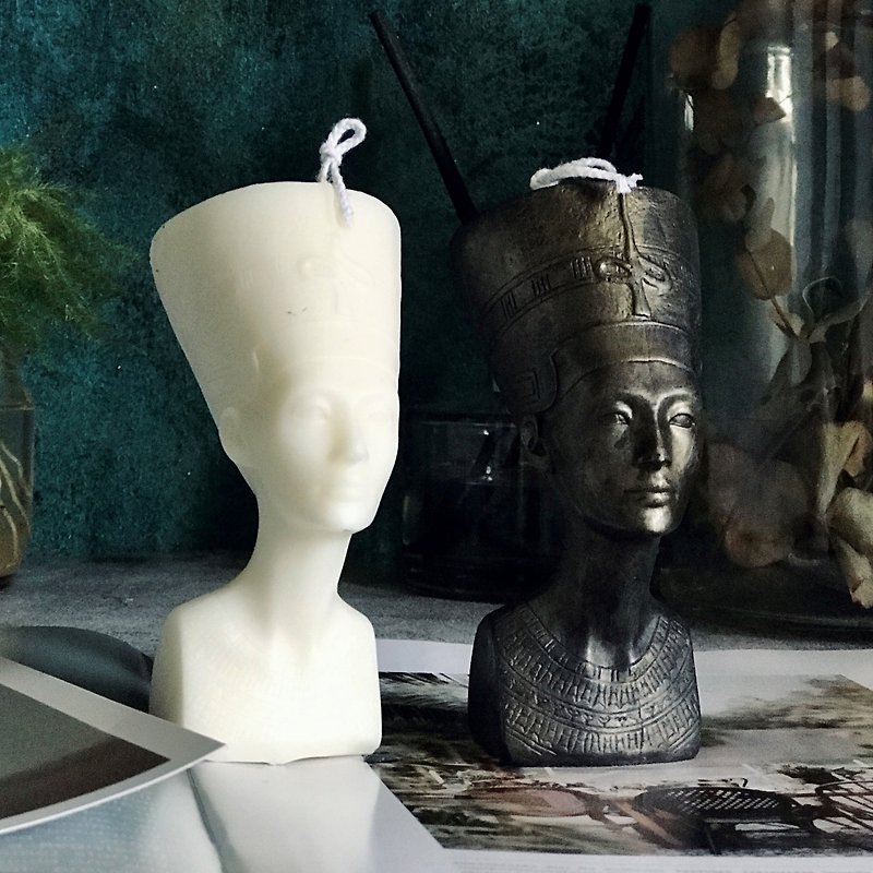 Egyptian Civilization Series/ Nefertiti Scented Candles - เทียน/เชิงเทียน - ขี้ผึ้ง สีดำ