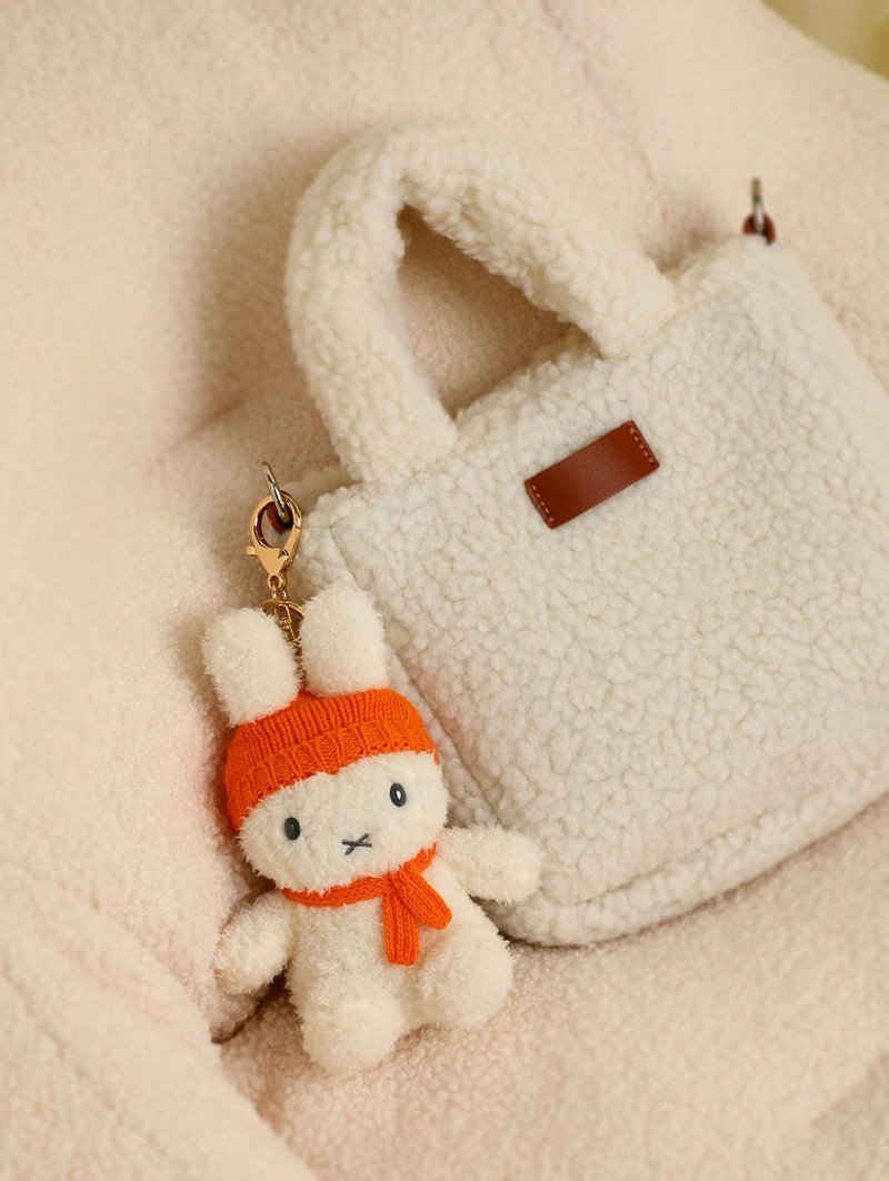miffy 毛絨鎖匙扣 (冷帽) - 橙色 - 鑰匙圈/鑰匙包 - 棉．麻 紅色