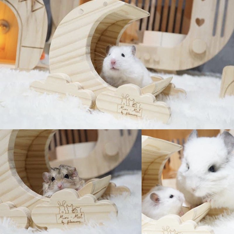 Mini Moon II - Solid Wood Floor Furniture - Hamsters Mini Exotics - อื่นๆ - ไม้ 