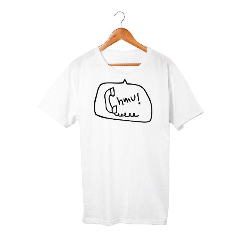 HMU #2 T-shirt - 中性衛衣/T 恤 - 棉．麻 白色