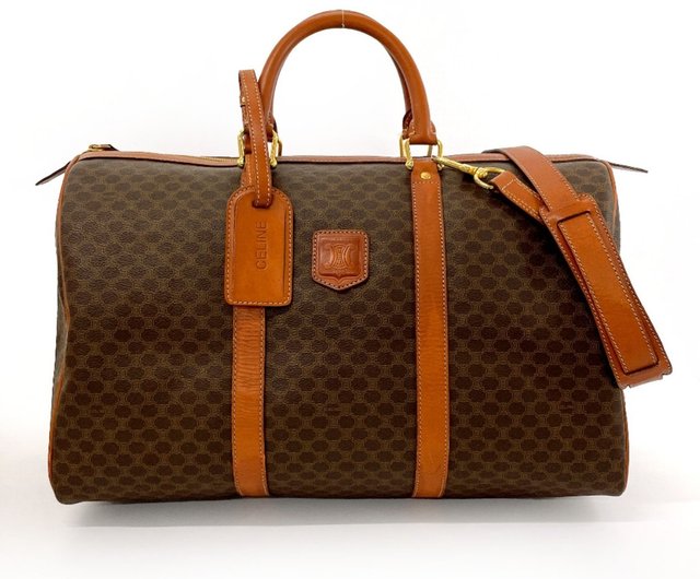 鑑定済み　⭐️美品⭐️　CELINE ブラウンレザーボストンバッグPVC 美品】CELINE ブラウンレザーボストンバッグ 鑑定済み ⭐️美品