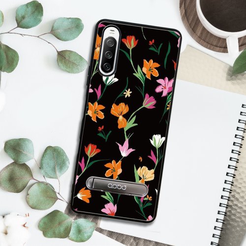 apbs 雅品仕 水晶彩鑽手機殼 Sony Xperia 10 IV 減震立架手機殼-花語-花草集