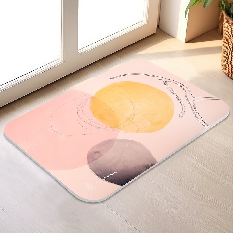 La gracia thick cut special absorbent floor mat soft diatomaceous earth sunny series-all things light - พรมปูพื้น - วัสดุอื่นๆ สึชมพู