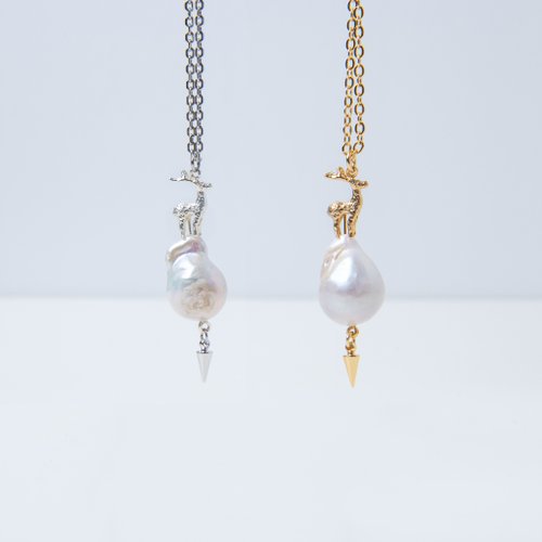Agaric Garden 神秘公鹿巴洛克珍珠項鍊 Stag baroque pearl necklace