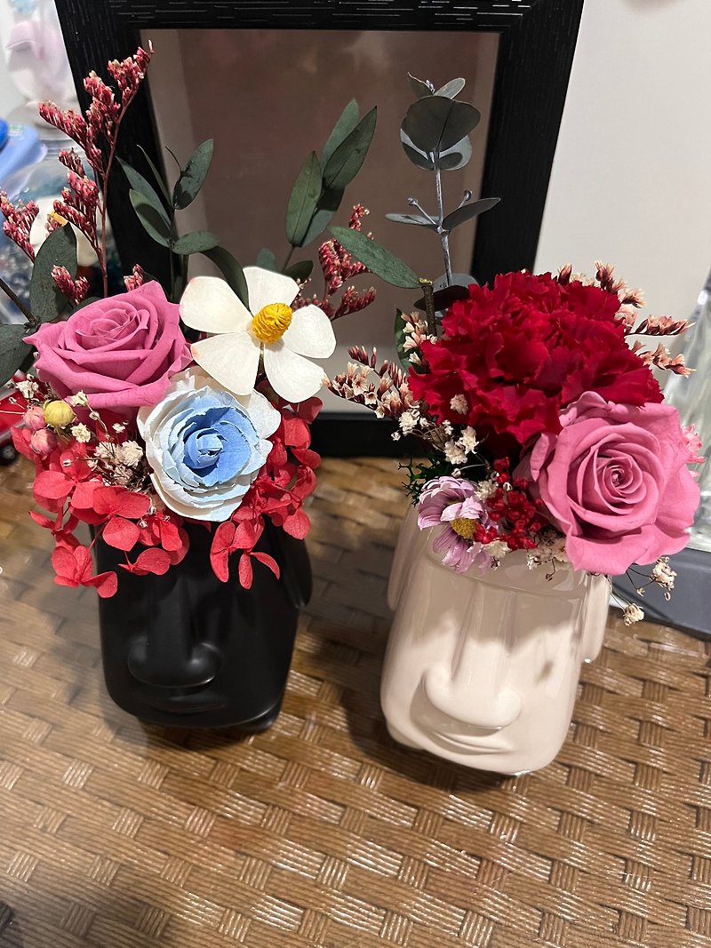 Customized Moai/New Wedding/Eternal Flowers/Table Flowers/Customized - Dried Flowers & Bouquets - Plants & Flowers Red