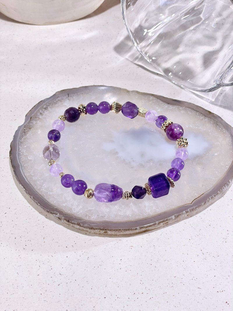 Bacchus' Blessing|Amethyst|Amethyst|Crystal Bracelet A2434-1 - Bracelets - Crystal Purple