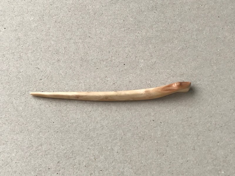 Hand made a hairpin number seven. Cypress - Hair Accessories - Wood Khaki