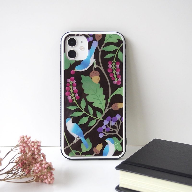 【強化ガラスiPhoneケース】実りの季節 - 手機殼/手機套 - 塑膠 咖啡色