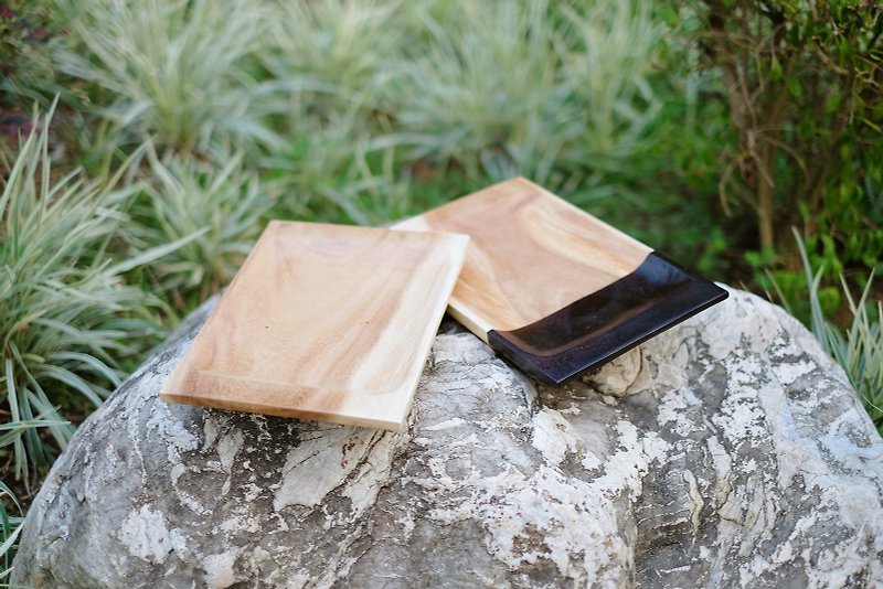 Rectangular wooden plate  - จานเล็ก - ไม้ 