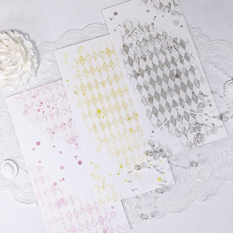 Lace pattern - Background paper No.2 - 貼紙 - 紙 