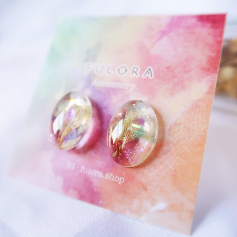 Shimmer celebration B earrings - ต่างหู - พืช/ดอกไม้ 