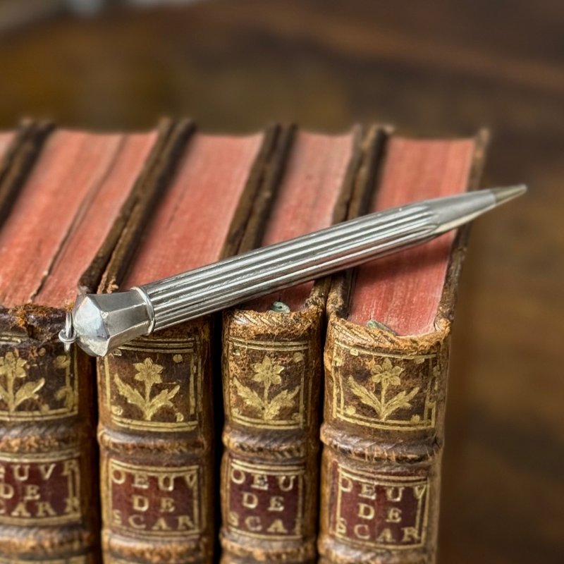 50769-法國古董純銀旋轉推進式機械鉛筆 - 其他書寫用具 - 純銀 