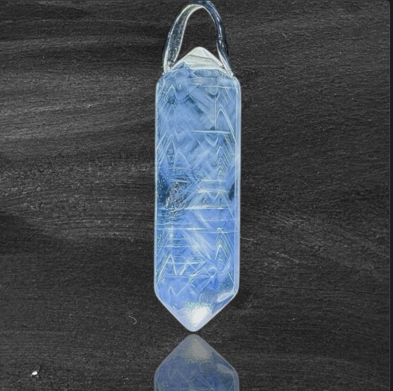 天然 藍針 白水晶 藍針 茶晶 靈擺 項鍊 吊墜 天使羽毛 彩虹水晶 - 項鍊 - 水晶 多色