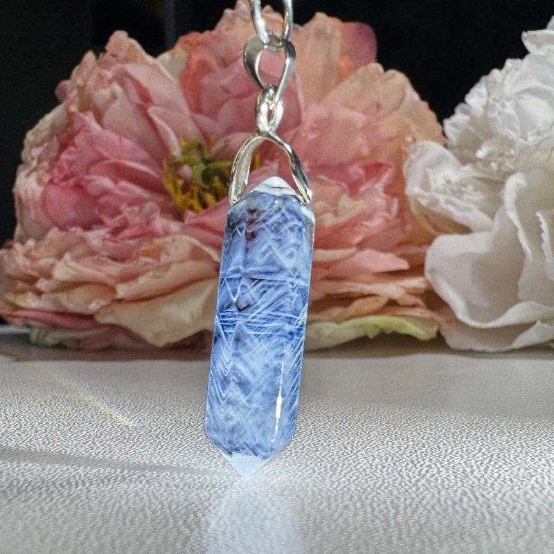 天然 藍針 白水晶 藍針 茶晶 靈擺 項鍊 吊墜 天使羽毛 彩虹水晶 - 項鍊 - 水晶 多色