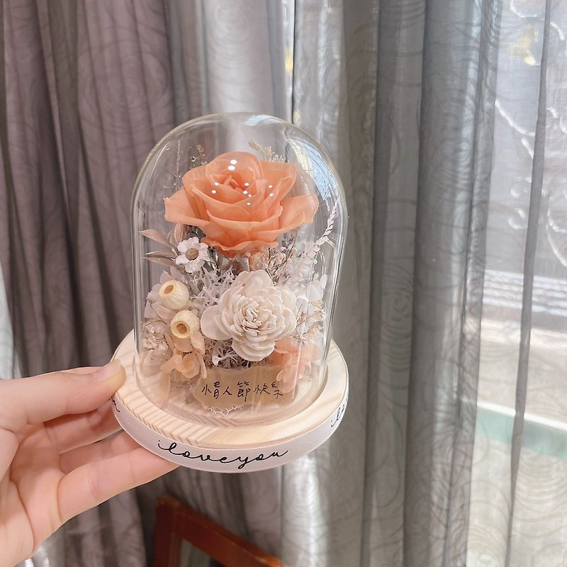 【Sunny orange flower cup】Heart-warming orange glass cup New home gift Valentine's Day gift Birthday gift - Dried Flowers & Bouquets - Plants & Flowers 