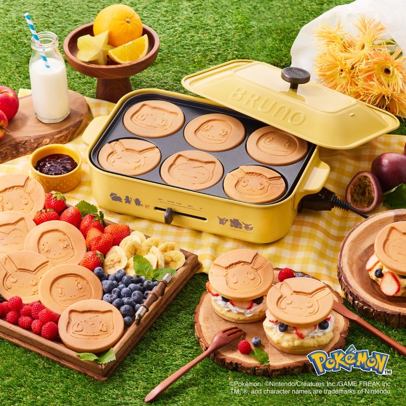 BRUNO Pokémon Limited Multi-Functional Electric Hot Pot BOE059 (220V) - เครื่องใช้ไฟฟ้าในครัว - โลหะ สีเหลือง