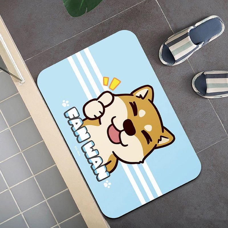 [Doca Bean Card Channel] Line Series Soft Diatomite Mat Line Tea Bag/Line Rice Ball/ - Rugs & Floor Mats - Other Materials 