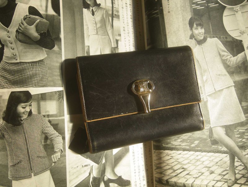 [OLD-TIME] Early second-hand old bags Italian CELINE short clip - กระเป๋าสตางค์ - วัสดุอื่นๆ หลากหลายสี